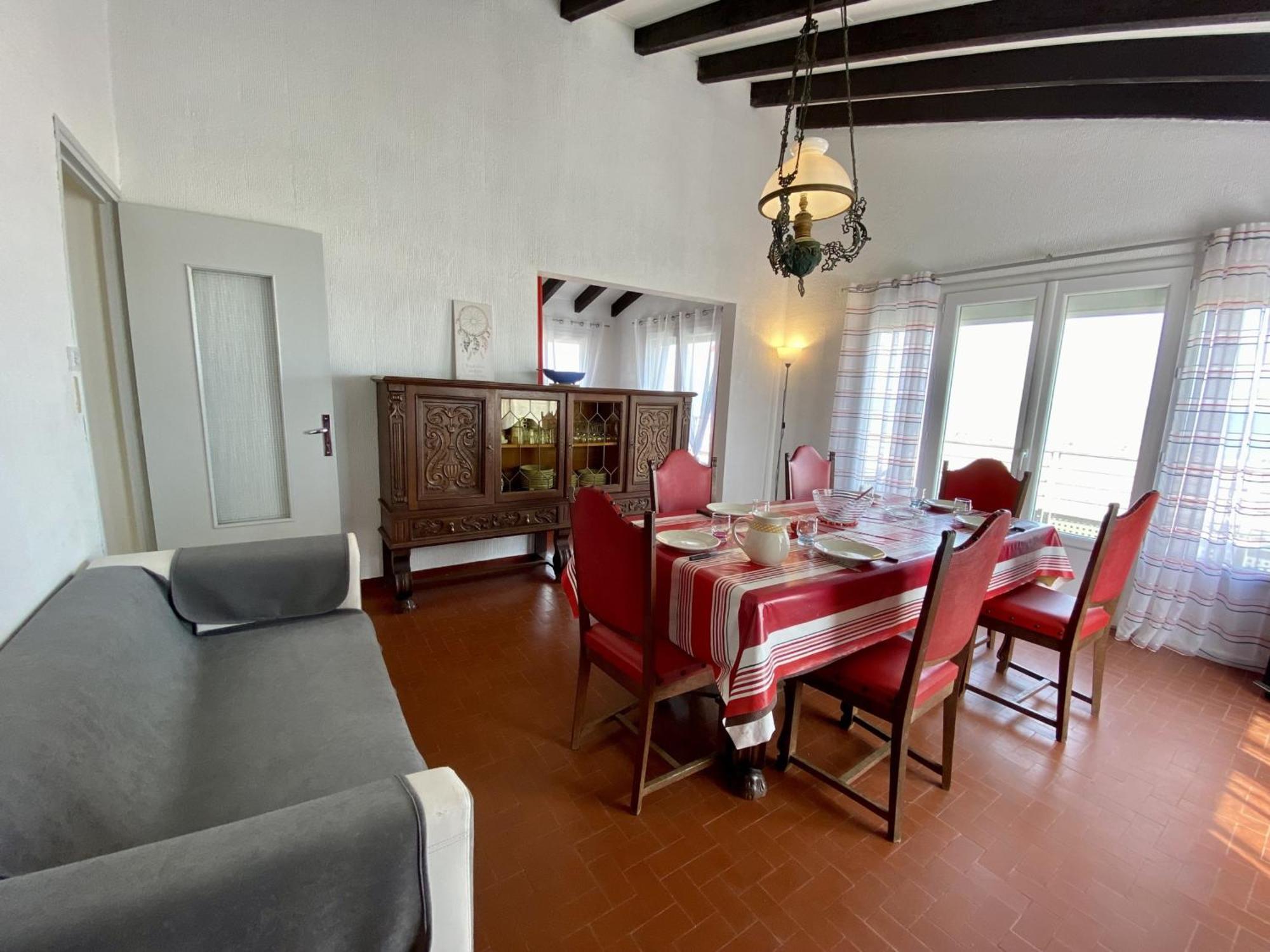 Narbonne-plage : T4 En 1ere Ligne, 7p, Balcon, Parking, Acces Direct - Fr-1-795-6 Apartment